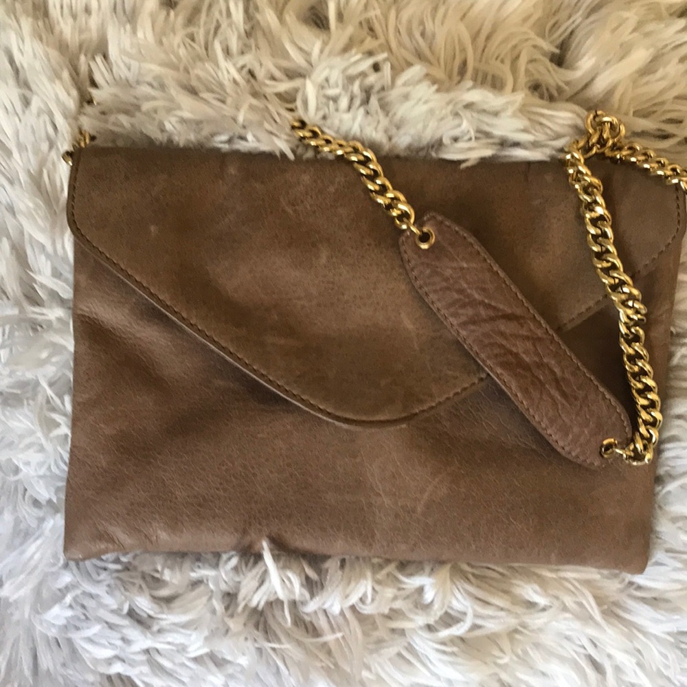 NWOT J. Crew Envelope Clutch with Chain Strap